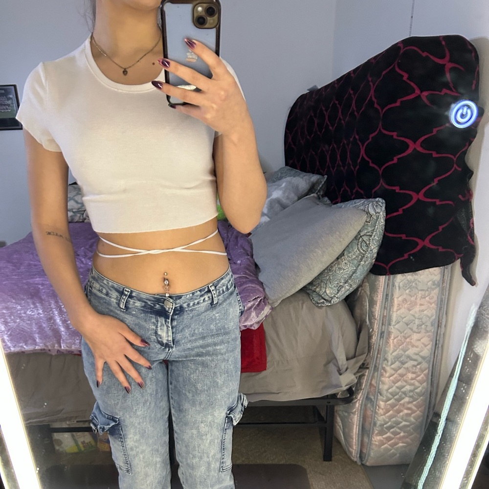 White Crop Top